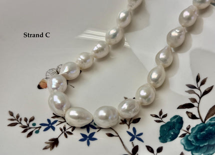 One-Of-A-Kind 9-13x11-19 mm Jumbo Size Baroque Freshwater Pearl Beads Genuine Natural White Freshwater Edison Baroque Pearls #P3371