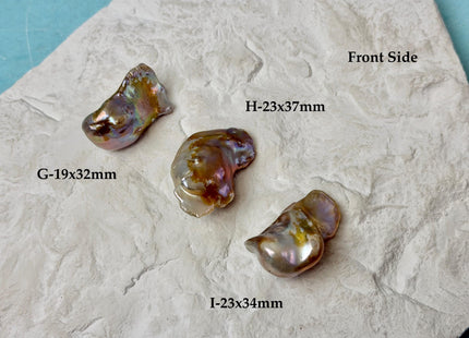 One-Of-A-Kind 19-33x28-41 mm AAA Very Rare Jumbo Natural Mauve Pink Baroque Pearl Iridescent Nugget Baroque Pearl Beads For Pendant #P1215-B