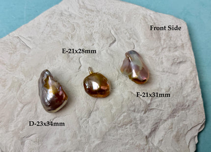 One-Of-A-Kind 19-33x28-41 mm AAA Very Rare Jumbo Natural Mauve Pink Baroque Pearl Iridescent Nugget Baroque Pearl Beads For Pendant #P1215-B