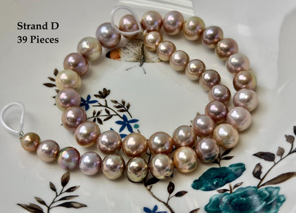 One-Of-A-Kind AAA Rare Natural Multi Dark Mauve Pink Freshwater Baroque/Edison Pearls High Luster Purple Pearl Beads #P3373