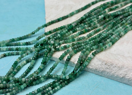 2x3mm Mixed Multi Green Rondelle Jasper Gemstone 15.5 Inches 183 Pieces #4794