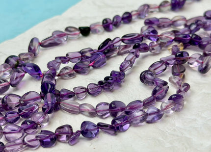 5-7x5-11 mm Amethyst Irregular Nugget Shaped Gemstone 15.5 Inches #4795