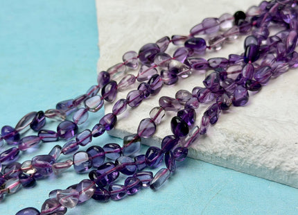 5-7x5-11 mm Amethyst Irregular Nugget Shaped Gemstone 15.5 Inches #4795