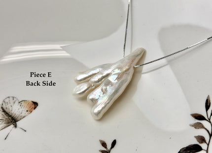 One-Of-A-Kind AAA Rare Natural White Pink Chicken Feet Shape Large 1.2mm Hole Top Drilled Pearl Beads High Luster Jumbo Size Pearl #P3443