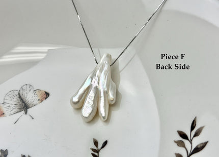 One-Of-A-Kind AAA Rare Natural White Chicken Feet Shape Large 2.2mm Hole Top Drilled Pearl Beads High Luster Jumbo Size Pearl #P3400
