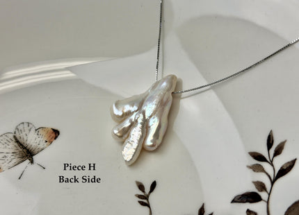 One-Of-A-Kind AAA Rare Natural White Chicken Feet Shape Large 2.2mm Hole Top Drilled Pearl Beads High Luster Jumbo Size Pearl #P3400