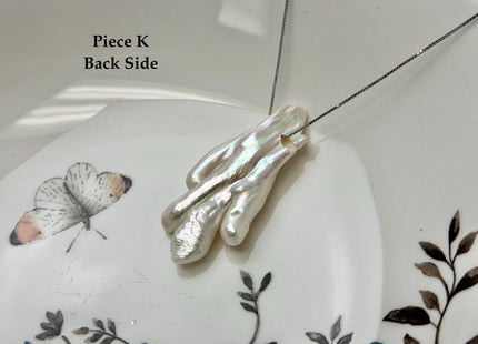One-Of-A-Kind AAA Rare Natural White Chicken Feet Shape Large 2.2mm Hole Top Drilled Pearl Beads High Luster Jumbo Size Pearl #P3400