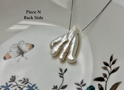 One-Of-A-Kind AAA Rare Natural White Chicken Feet Shape Large 2.2mm Hole Top Drilled Pearl Beads High Luster Jumbo Size Pearl #P3400
