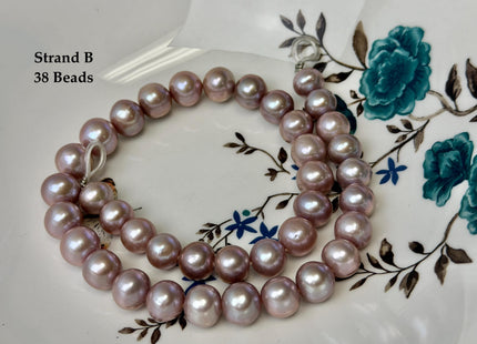 One-Of-A-Kind 10-14 mm AAA Very Rare Natural Mauve Pink Freshwater Off Round Edison Pearls High Luster Purple Edison Pearl Beads #P3432