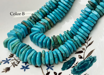 11.5-16 mm Graduated Flat Irregular Square Heishi Shape Turquoise Jasper Gemstone Beads 16Inches Strand #4810