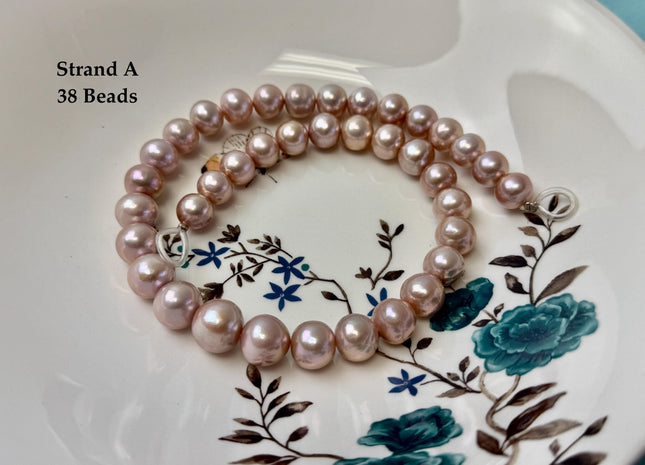 One-Of-A-Kind 10-14 mm AAA Very Rare Natural Mauve Pink Freshwater Off Round Edison Pearls High Luster Purple Edison Pearl Beads #P3433