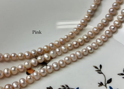 6.5-7mm Natural Pink Peach Mauve Color Potato Freshwater Pearl Beads Genuine Cultured Freshwater Natural Pearls #657