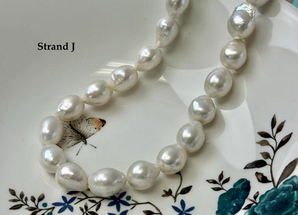 One-Of-A-Kind 9-13x11-19 mm Jumbo Size Baroque Freshwater Pearl Beads Genuine Natural White Freshwater Edison Baroque Pearls #P3371