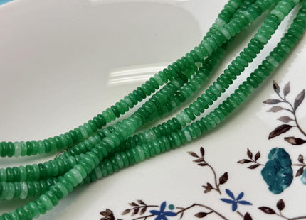 2x6 mm Smooth Rondelle Pink Green Teal Blue Purple Yellow Jade Gemstone Beads 15 Inches Strand #4799