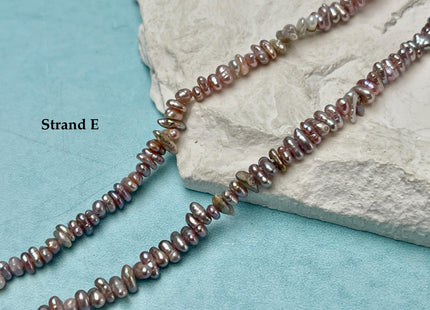 2x3 mm Natural Mauve Pink Tiny Potato Button Pearl Genuine Freshwater Seed Pearl Beads #P3385