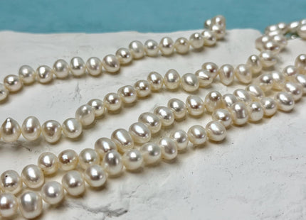 6x8 mm AAA Natural White Top Drilled Oval or Tear Drop Rice Shape Freshwater Pearls Dancing Pearl Beads #P3388