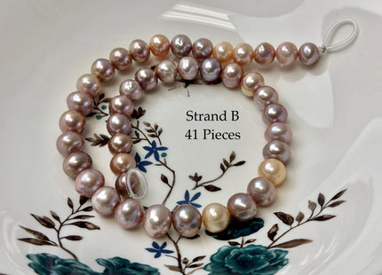 One-Of-A-Kind 9-11 mm AA Very Rare Dark Mauve Pink Potato Edison Pearl Quality Freshwater Pearls #P3452
