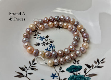 One-Of-A-Kind 9-11 mm AA Very Rare Dark Mauve Pink Potato Edison Pearl Quality Freshwater Pearls #P3452