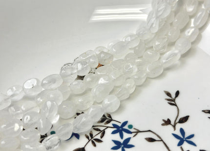 8x7-13 mm White Quartz Irregular Nugget Shape Gemstone 15 Inches Strand #4832