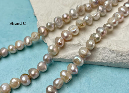 7-9mm Natural Mauve Pink Seaweed Color Nugget Freshwater Pearls #P3387