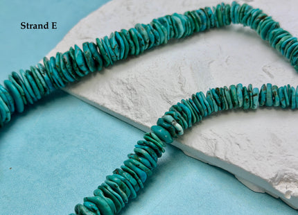 One-Of-A-Kind 7-28mm Natural Turquoise Graduated Rondelle Disc Shape Natural Color Turquoise Gemstones 15.5 Inches Strand #4820