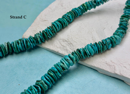 One-Of-A-Kind 7-28mm Natural Turquoise Graduated Rondelle Disc Shape Natural Color Turquoise Gemstones 15.5 Inches Strand #4820