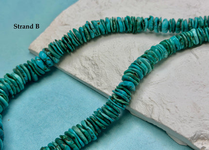 One-Of-A-Kind 7-28mm Natural Turquoise Graduated Rondelle Disc Shape Natural Color Turquoise Gemstones 15.5 Inches Strand #4820