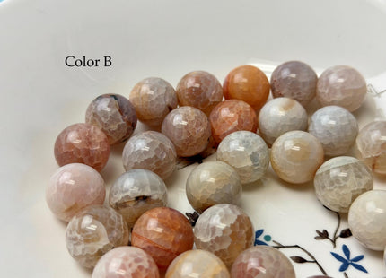 18 mm Smooth Round Natural Fire Carnelian Agate Orange Red Color Gemstone 7.5 Inches Strand 11 Beads #4806