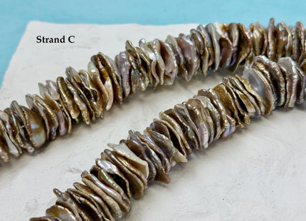 18-33 mm AAA Very Rare Seaweed Pink Gray Color Keshi Freshwater Pearl Beads Center Drilled Cornflake Shape Chip Petal Pearls #P3399