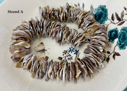 18-33 mm AAA Very Rare Seaweed Pink Gray Color Keshi Freshwater Pearl Beads Center Drilled Cornflake Shape Chip Petal Pearls #P3399