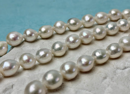 11-13 mm AAAA Natural White High Luster Edison Baroque Freshwater Pearl Beads 14.5 Inches Strand 26 Beads #P3401