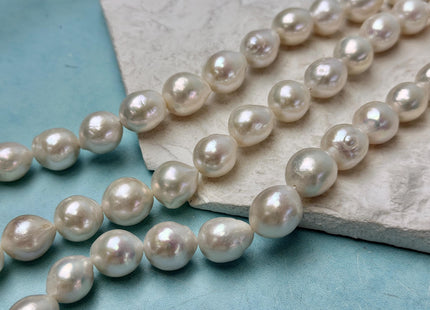 11-13 mm AAAA Natural White High Luster Edison Baroque Freshwater Pearl Beads 14.5 Inches Strand 26 Beads #P3401
