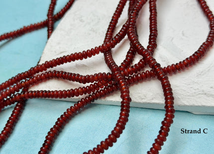 2x4mm 2x5mm 3.5x6mm Natural Carnelian Smooth Rondelle Shape Discs Gemstone Loose Beads 15 Inches Strand #4841