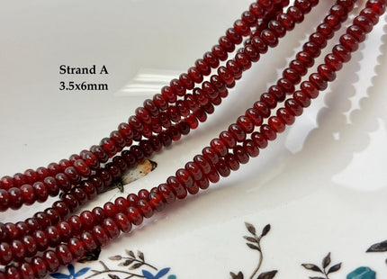 2x4mm 2x5mm 3.5x6mm Natural Carnelian Smooth Rondelle Shape Discs Gemstone Loose Beads 15 Inches Strand #4841