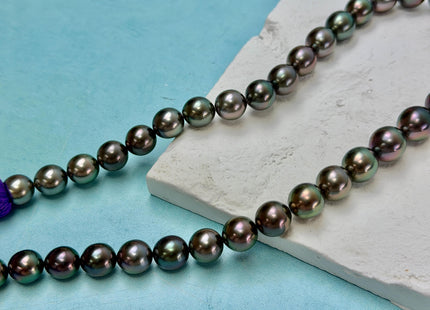 9-11 mm AAAAA Very Rare Round South Sea Tahitian Black Pearls Top Quality Tahitian #P3409