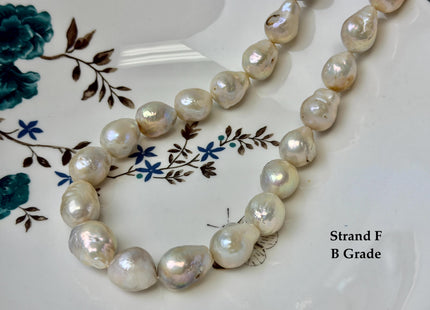 One-Of-A-Kind 11-21 mm AA Large Baroque Pearl Beads High Luster Natural Pink and White Baroque Edison Pearls #P3411