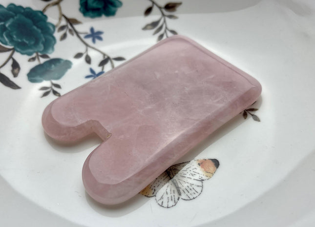 50x70-100 mm Foot or Rectangle Gua Sha Body And Facial Massage Tool Pink Rose Quartz Premium Gemstones #4000-B