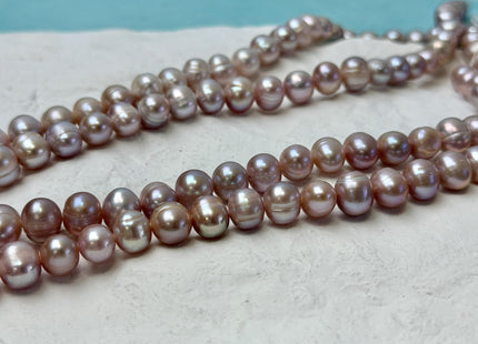 9 mm Natural Mauve Pink Potato High Luster Freshwater Pearl 14.5 Inches Strand 47 Beads #P3446