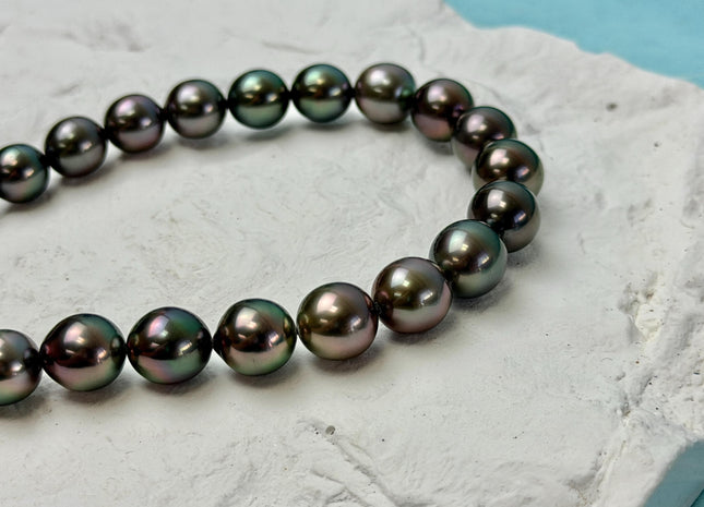 9-11 mm AAAAA Very Rare Round South Sea Tahitian Black Pearls Top Quality Tahitian #P3409