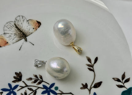 One Piece AAA 10-15 mm Quality Luster Half Drilled Baroque Freshwater Pearl Genuine Natural White Edison Pearls #P3464