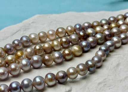 8-9mm AA Half Strand Natural Seaweed Mauve Pink Freshwater Potato Pearls Large 2.2mm Hole Freshwater Beads #P3476