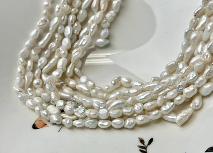 5-6x6-11 mm Natural White Color Keshi Nugget Freshwater Pearl Very Rare Tiny Keshi Rice Nugget Beads #P3480
