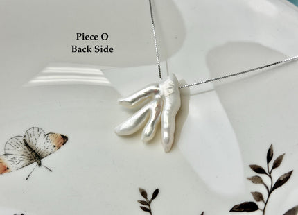 One-Of-A-Kind AAA Rare Natural White Pink Chicken Feet Shape Large 1.2mm Hole Top Drilled Pearl Beads High Luster Jumbo Size Pearl #P3443
