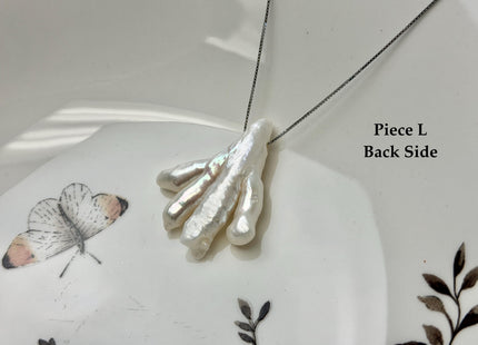 One-Of-A-Kind AAA Rare Natural White Chicken Feet Shape Large 2.2mm Hole Top Drilled Pearl Beads High Luster Jumbo Size Pearl #P3400