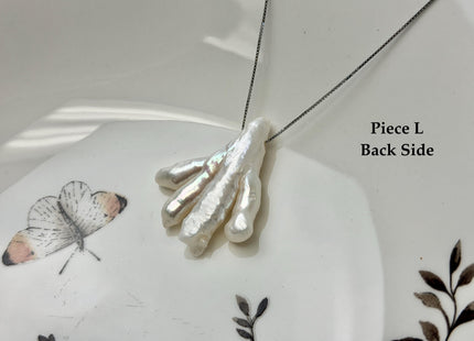 One-Of-A-Kind AAA Rare Natural White Chicken Feet Shape Large 2.2mm Hole Top Drilled Pearl Beads High Luster Jumbo Size Pearl #P3400