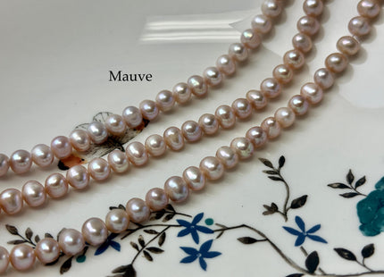 6.5-7mm Natural Pink Peach Mauve Color Potato Freshwater Pearl Beads Genuine Cultured Freshwater Natural Pearls #657