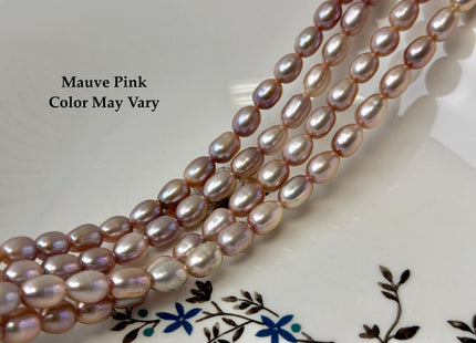 7x9-10 mm AAA Natural Mauve Peach Pink Rice Freshwater Pearl High Luster Freshwater Pearls Beads #P3484