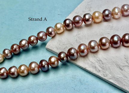 One-Of-A-Kind 9-11 mm AA Very Rare Dark Mauve Pink Potato Edison Pearl Quality Freshwater Pearls #P3452