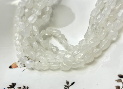 8x7-13 mm White Quartz Irregular Nugget Shape Gemstone 15 Inches Strand #4832