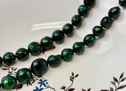 10-16 mm Green Graduated Edison Baroque Freshwater Pearl Beads 15 Inch Strand B Grade #P3460